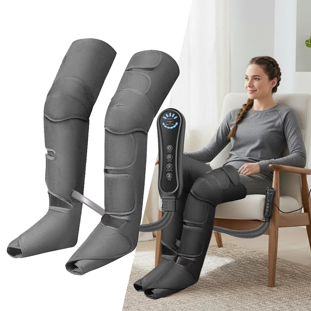 Kompresný masážny prístroj na nohy inSPORTline Beinhowair II - šedá