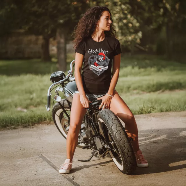 Dámske tričko BLACK HEART Bike Girl
