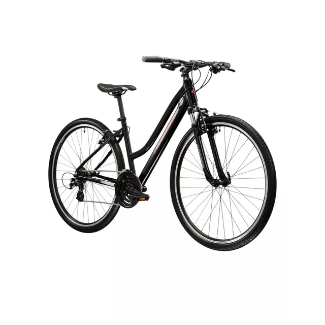 Dámsky crossový bicykel Kross Evado 2.0 28" Gen 007 - čierna / ružová / lesk