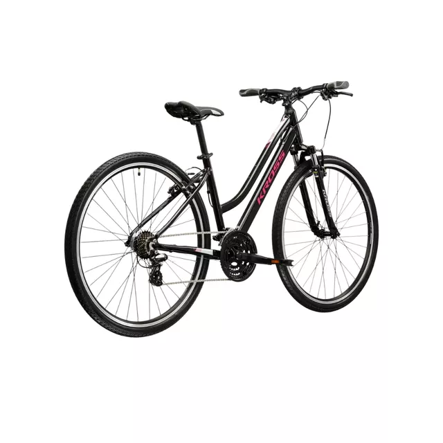 Dámsky crossový bicykel Kross Evado 2.0 28" Gen 007 - čierna / ružová / lesk