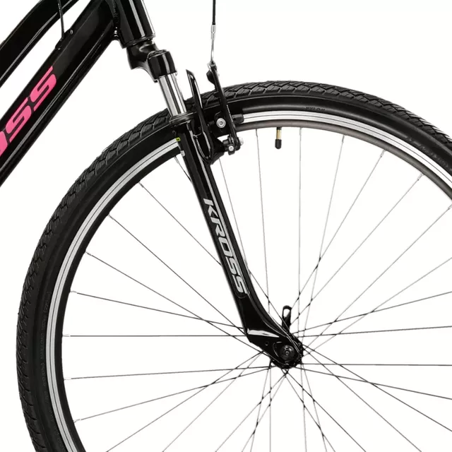 Dámsky crossový bicykel Kross Evado 2.0 28" Gen 007 - čierna / ružová / lesk