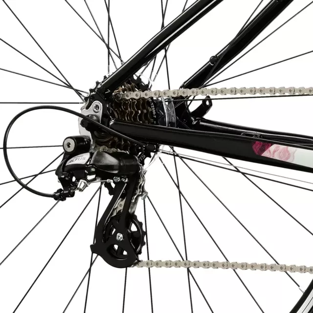 Dámsky crossový bicykel Kross Evado 2.0 28" Gen 007 - čierna / ružová / lesk