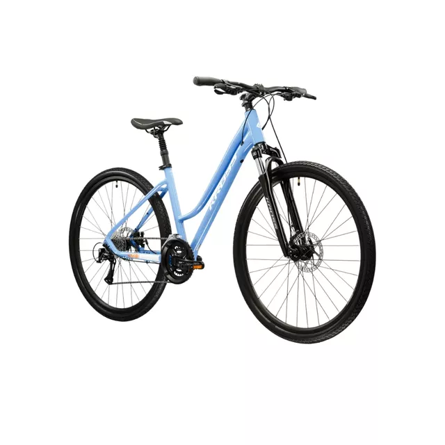 Dámsky crossový bicykel Kross Evado 3.0 28" Gen 007 - modrá / biela / lesk