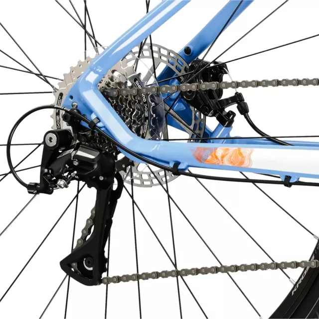 Dámsky crossový bicykel Kross Evado 3.0 28" Gen 007 - modrá / biela / lesk