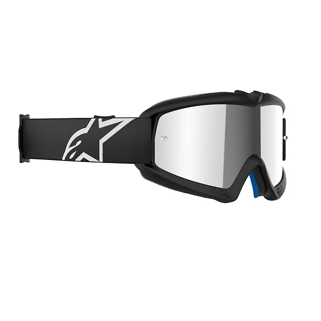 Detské motokrosové okuliare Alpinestars Vision Mirror Youth - Corp černá, zrcadlové stříbrné plexi - Corp černá, zrcadlové stříbrné plexi