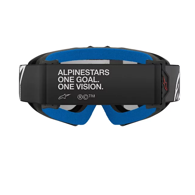 Detské motokrosové okuliare Alpinestars Vision Mirror Youth - Corp černá, zrcadlové stříbrné plexi