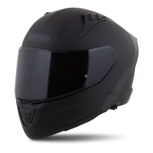 Moto prilba Cassida Aero Solid čierna matná/šedá