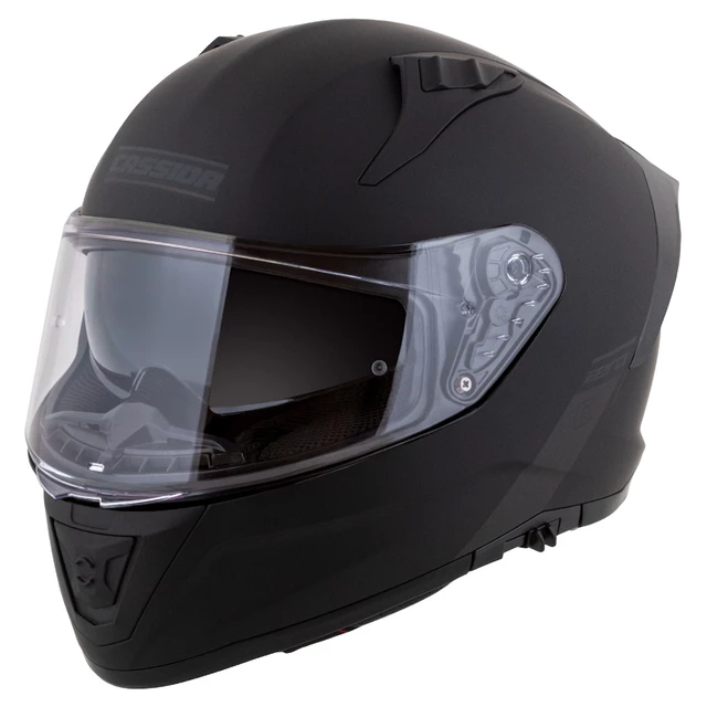 Moto prilba Cassida Aero Solid čierna matná/šedá