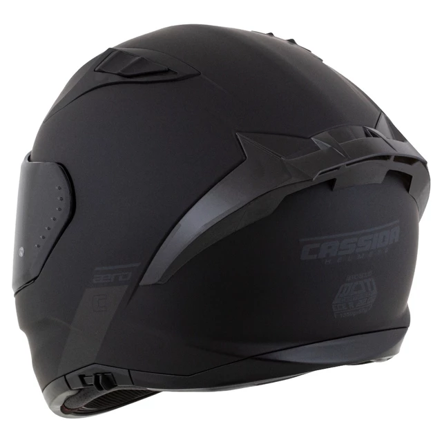 Moto prilba Cassida Aero Solid čierna matná/šedá