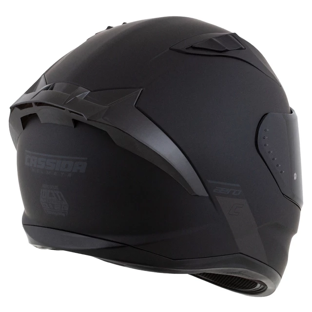 Moto prilba Cassida Aero Solid čierna matná/šedá