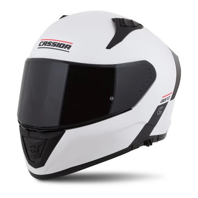 Moto prilba Cassida Aero Solid biela/čierna