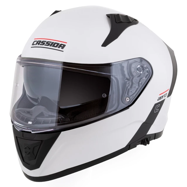 Moto prilba Cassida Aero Solid biela/čierna
