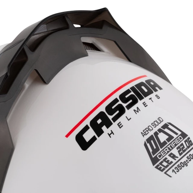 Moto prilba Cassida Aero Solid biela/čierna