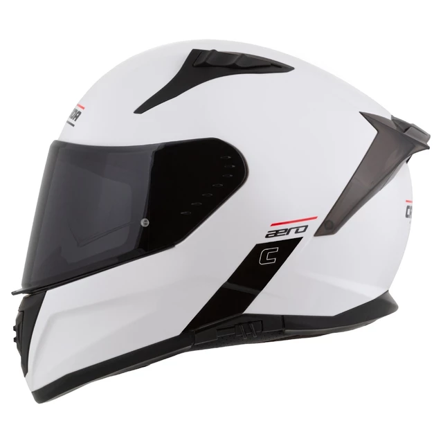 Moto prilba Cassida Aero Solid biela/čierna