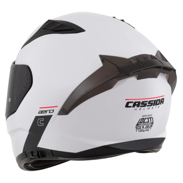 Moto prilba Cassida Aero Solid biela/čierna