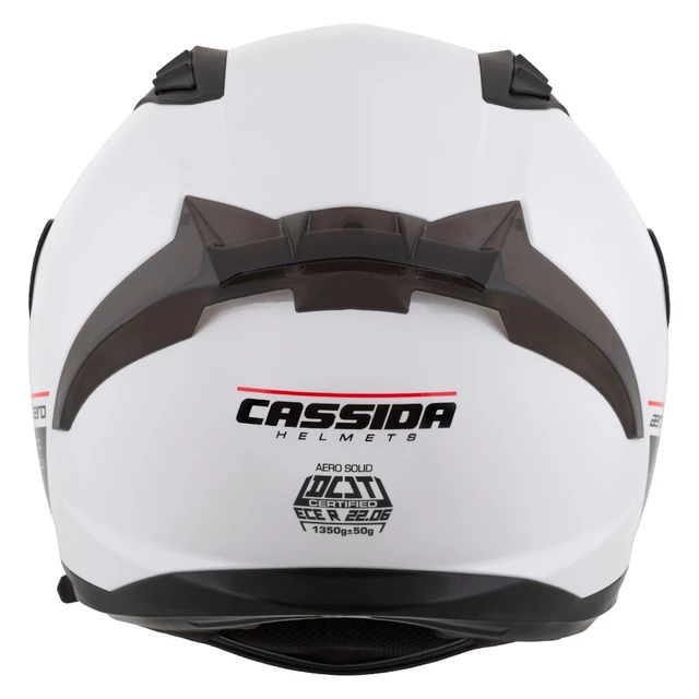 Moto prilba Cassida Aero Solid biela/čierna