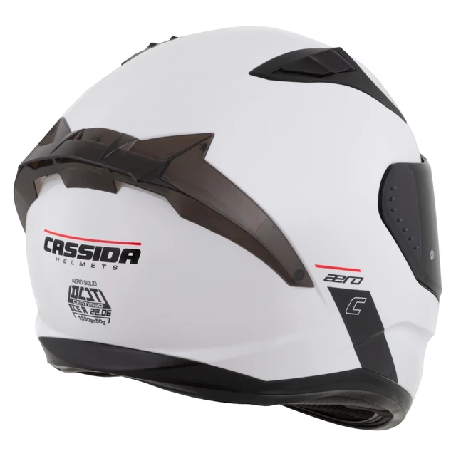 Moto prilba Cassida Aero Solid biela/čierna