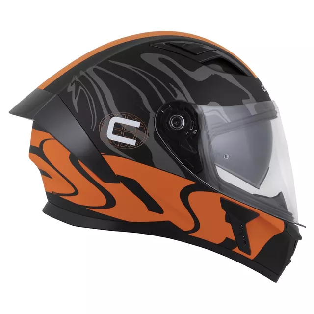 Moto prilba Cassida Orbit Multivers čierna matná/oranžová/šedá/biela