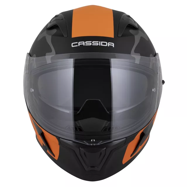 Moto prilba Cassida Orbit Multivers čierna matná/oranžová/šedá/biela