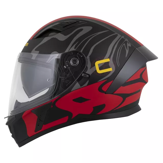 Moto prilba Cassida Orbit Multivers čierna matná/červená/šedá/žltá