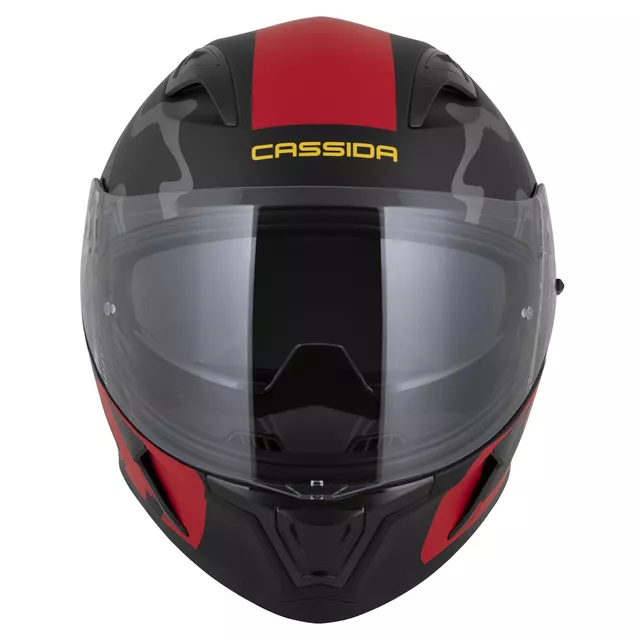 Moto prilba Cassida Orbit Multivers čierna matná/červená/šedá/žltá