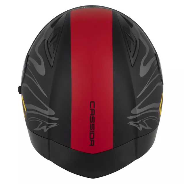 Moto prilba Cassida Orbit Multivers čierna matná/červená/šedá/žltá