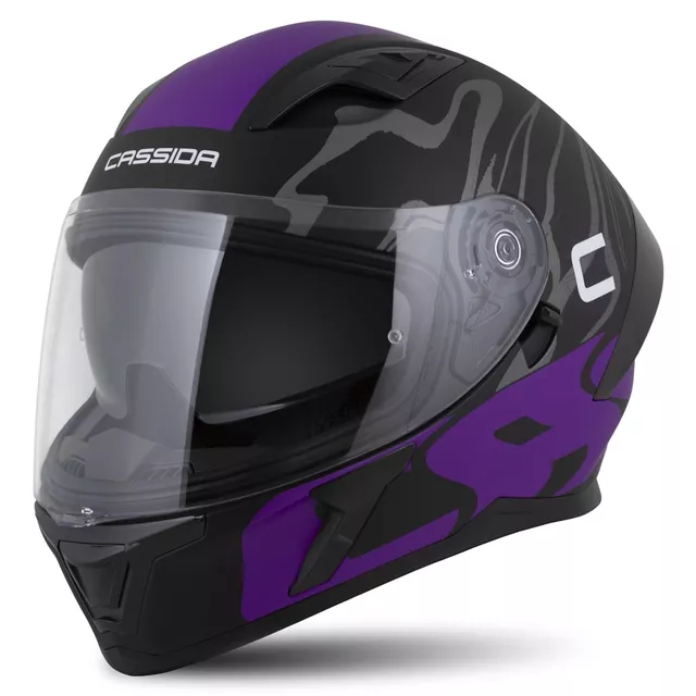 Moto prilba Cassida Orbit Multivers čierna matná/fialová/šedá/biela