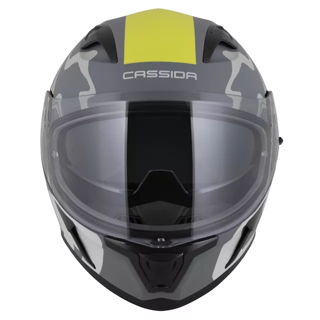 Moto prilba Cassida Orbit Multivers šedá matná/svetlo šedá/žltá fluo/čierna