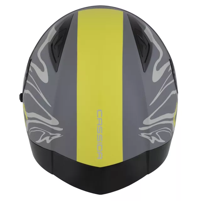 Moto prilba Cassida Orbit Multivers šedá matná/svetlo šedá/žltá fluo/čierna