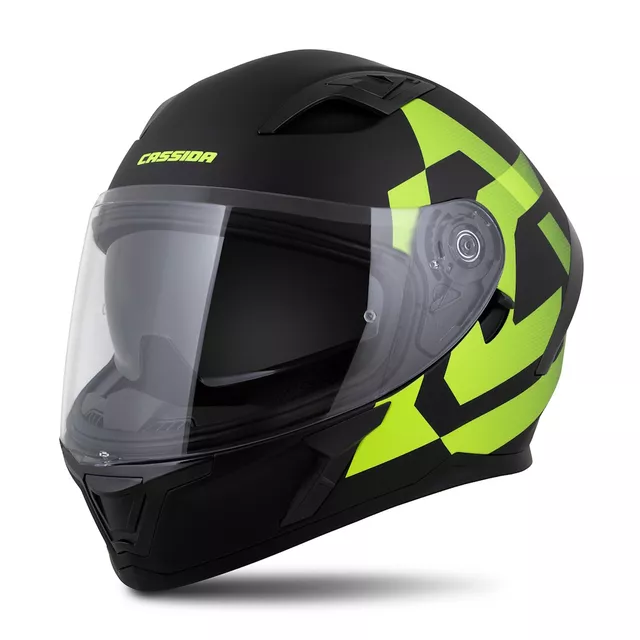 Moto prilba Cassida Orbit Grind čierna matná/žltá fluo