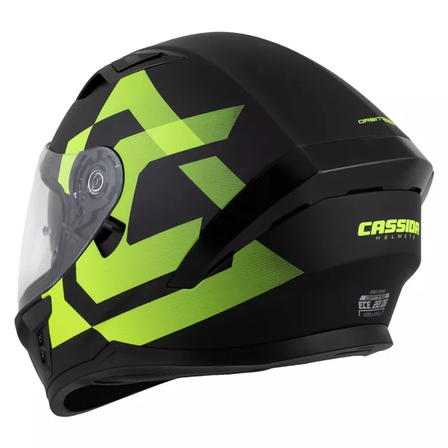 Moto prilba Cassida Orbit Grind čierna matná/žltá fluo
