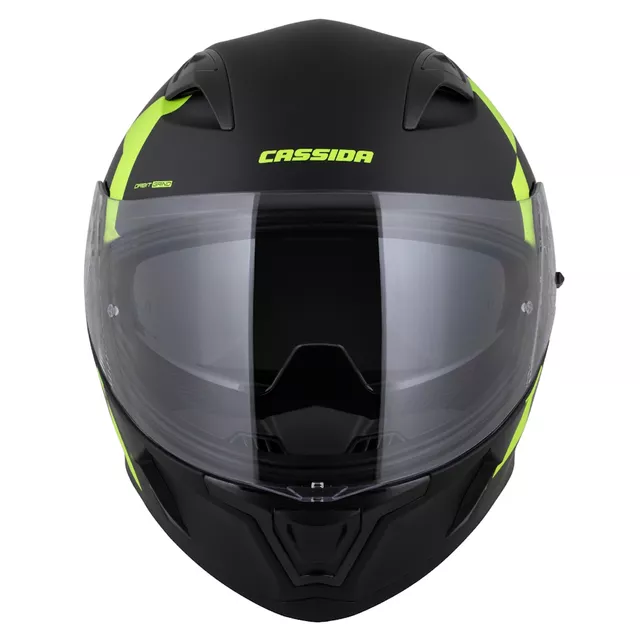 Moto prilba Cassida Orbit Grind čierna matná/žltá fluo