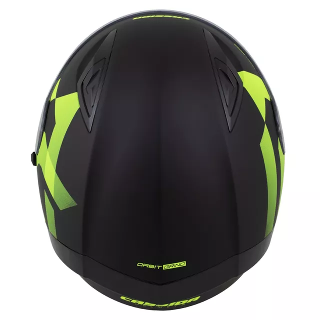 Moto prilba Cassida Orbit Grind čierna matná/žltá fluo