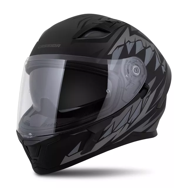 Moto prilba Cassida Orbit StriX čierna matná/šedá