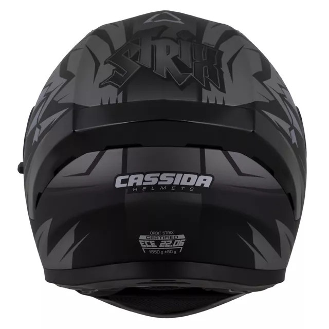Moto prilba Cassida Orbit StriX čierna matná/šedá