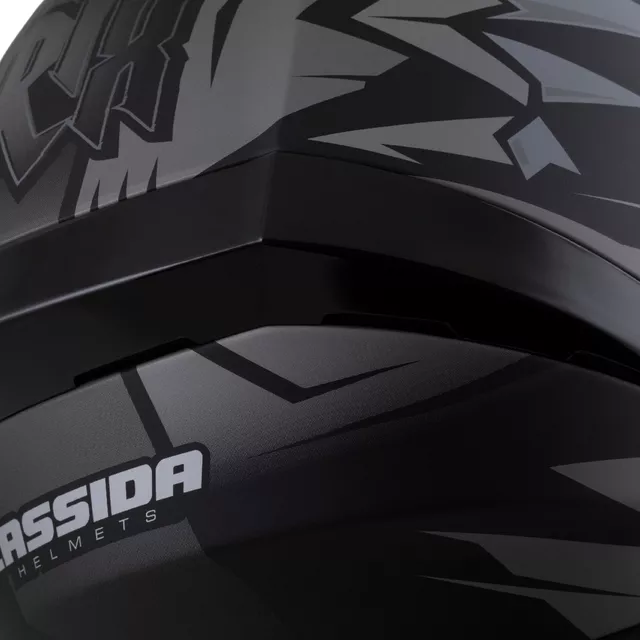 Moto prilba Cassida Orbit StriX čierna matná/šedá