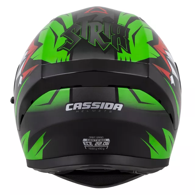 Moto prilba Cassida Orbit StriX červená/zelená/šedá/biela/čierna