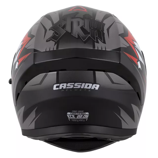 Moto prilba Cassida Orbit StriX červená/šedá/biela/čierna