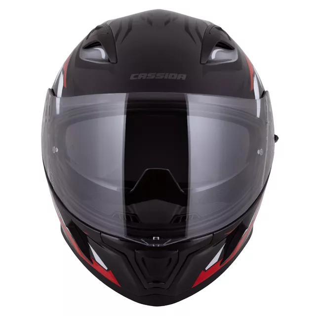 Moto prilba Cassida Orbit StriX červená/šedá/biela/čierna