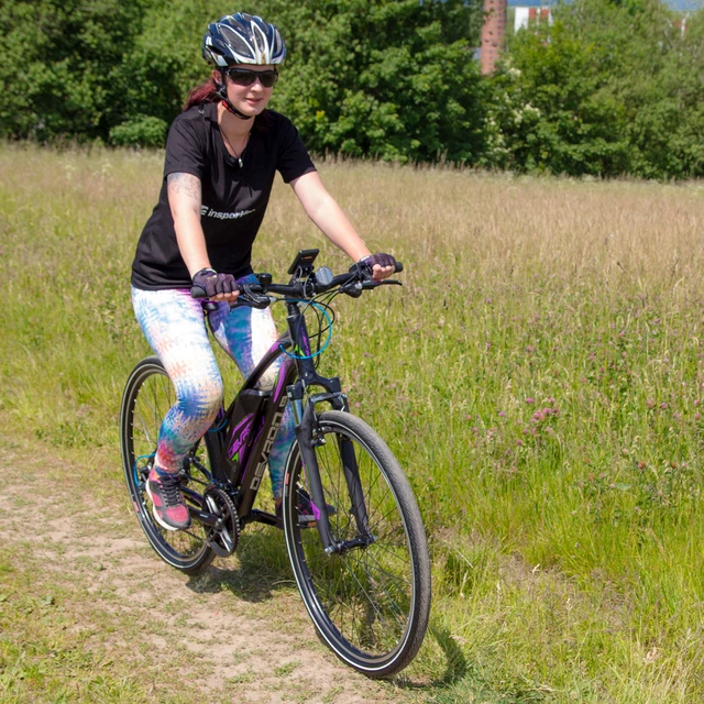 Dámske cyklo rukavice W-TEC Mison - čierno-fialová