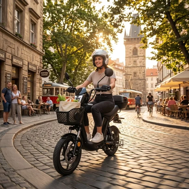 Elektroskúter W-TEC E-Greta II 12Ah 18" - červená