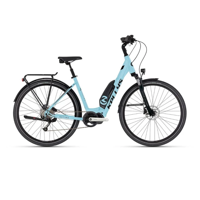 Mestský elektrobicykel KELLYS ESTIMA 10 SH 504Wh 28" 8.0 - White - sky blue