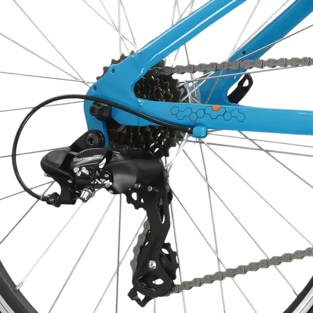 Juniorský bicykel Kross Hexagon JR 1.0 24" Gen 006 - námornícka modrá / žltá / lesk