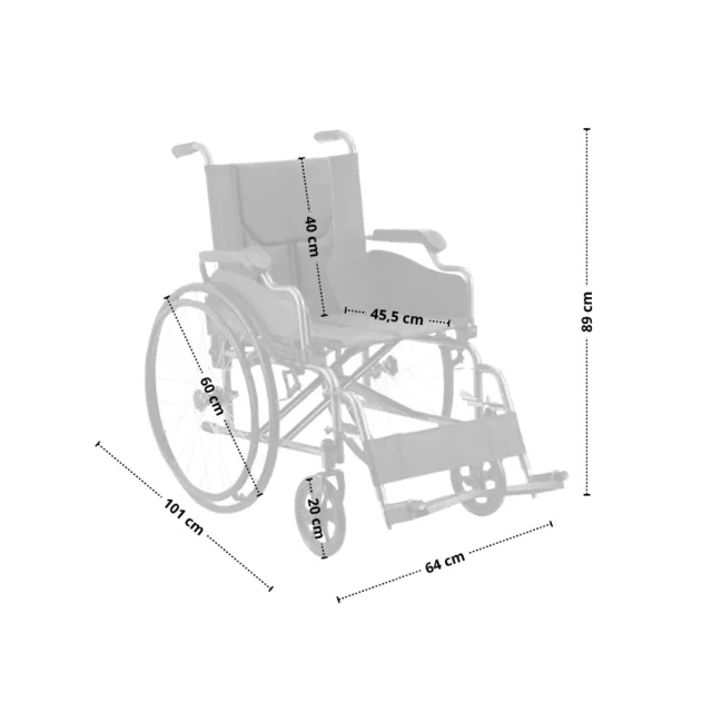 Mechanický skladací invalidný vozík inSPORTline Jakesully odľahčený s pohonom Oppatia