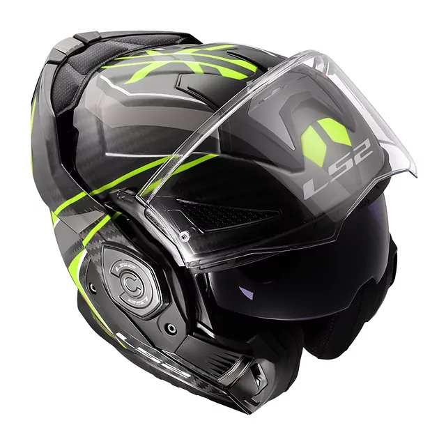 Preklápacia moto prilba LS2 FF901 Advant X C Future II H-V Yellow P/J