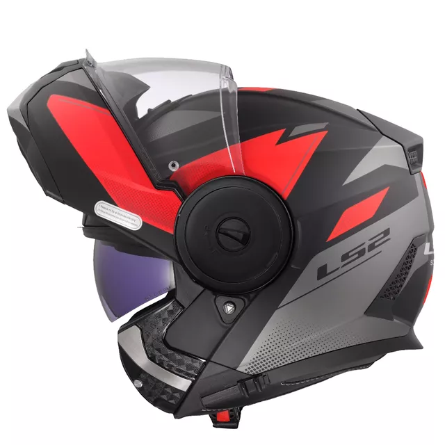 Výklopná moto prilba LS2 FF902 Scope II Duria Black Red