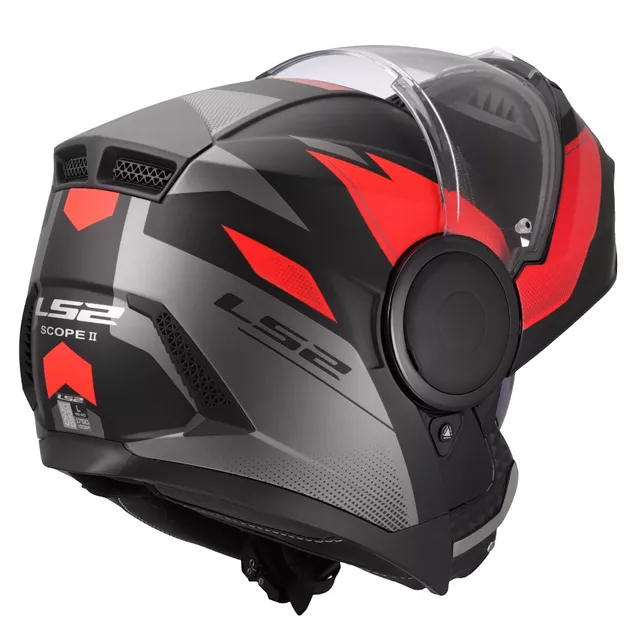 Výklopná moto prilba LS2 FF902 Scope II Duria Black Red