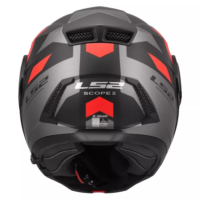 Výklopná moto prilba LS2 FF902 Scope II Duria Black Red
