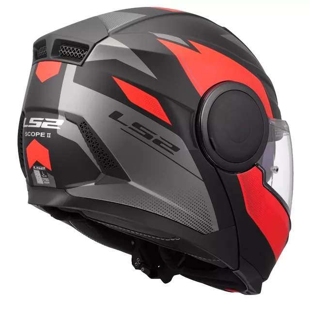 Výklopná moto prilba LS2 FF902 Scope II Duria Black Red