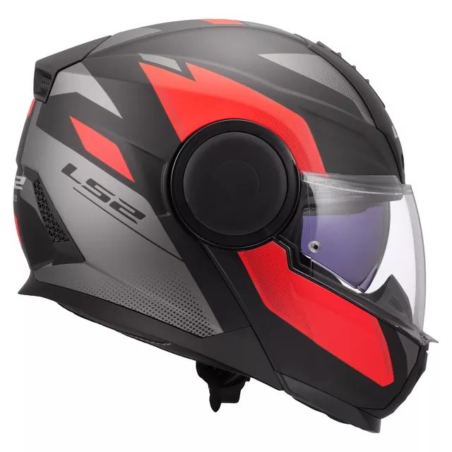 Výklopná moto prilba LS2 FF902 Scope II Duria Black Red